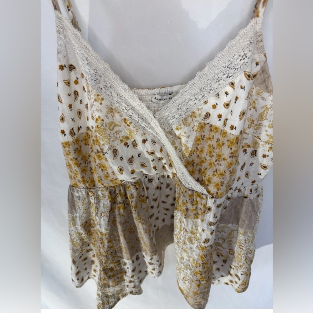 American Eagle Boho Patchwork Tank Women's Med As… - image 5